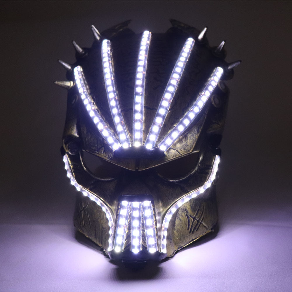 NOUVEAU Masque d'Halloween à LED prédateur, masque lumineux effrayant pour hommes femmes enfants adultes avec changement de couleurs. Cosplay Costume Parties