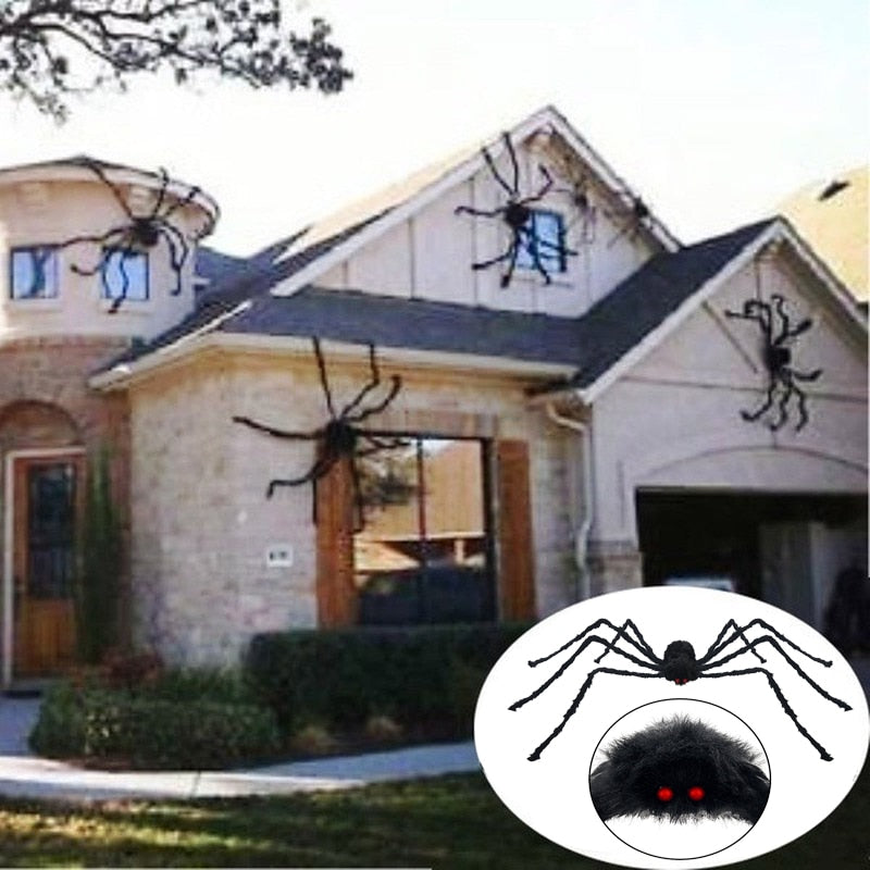 Araignée géante en peluche décoration d'Halloween 150/200 Cm