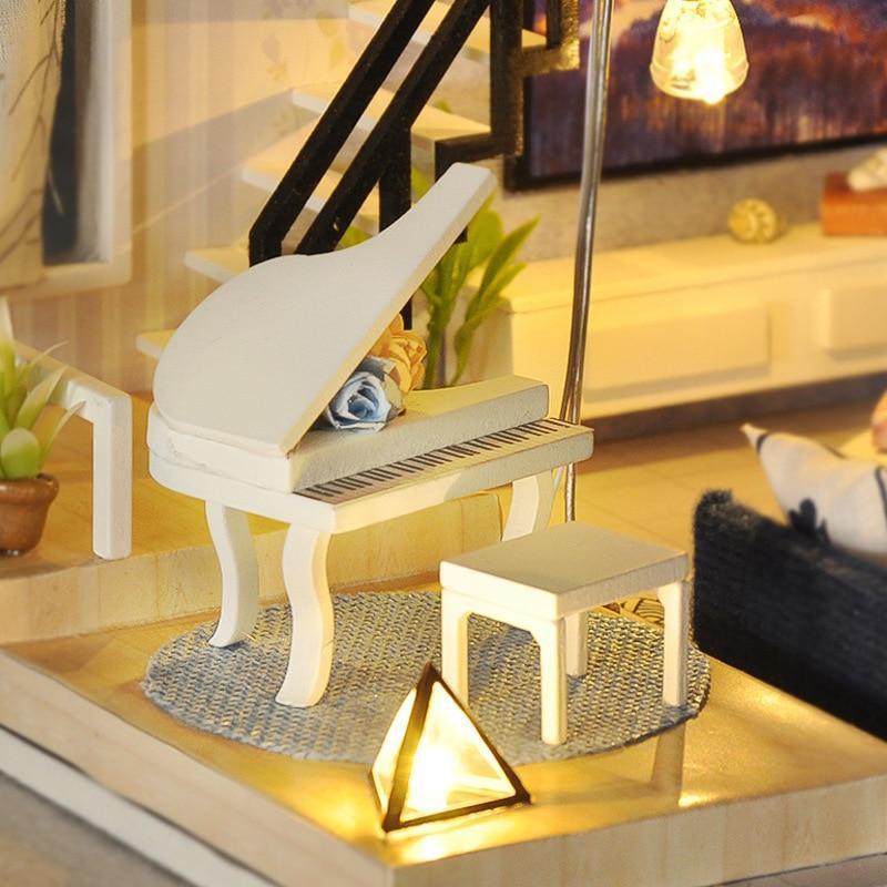 Maquette Maison Miniature Couple Goal Piano