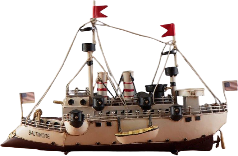 Bateau Miniature Baltimore métal