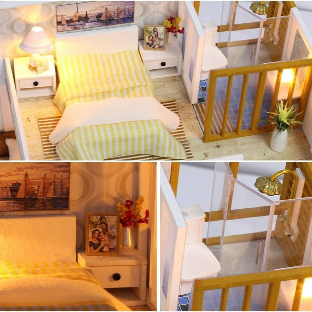 kit maison miniature loft boisé