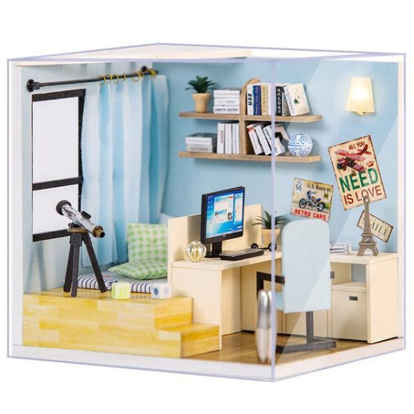 maison miniature observateur lunaire