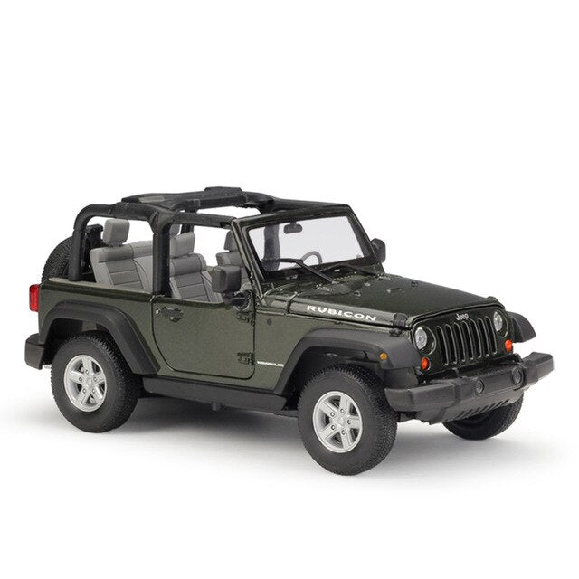 Voiture Miniature Jeep Wrangler vert décapotable
