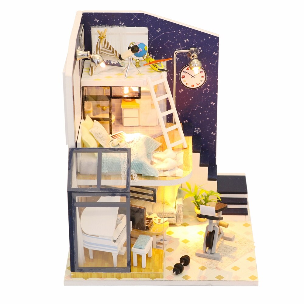 kit maison miniature bleu nuit