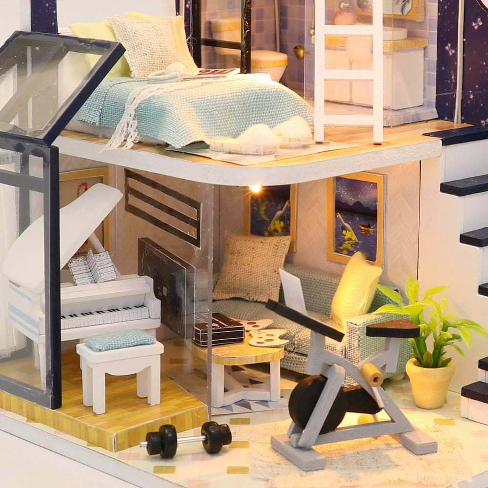 lit miniature bleu nuit