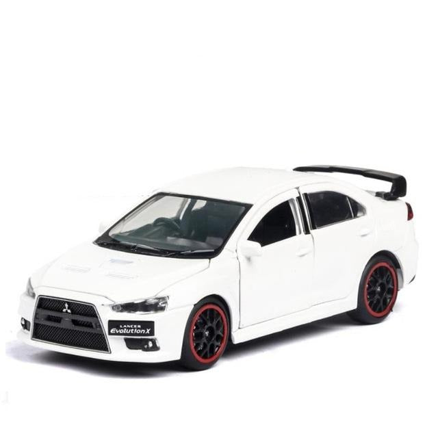 Voiture Miniature Mitsubishi Lancer Evolution Blanc