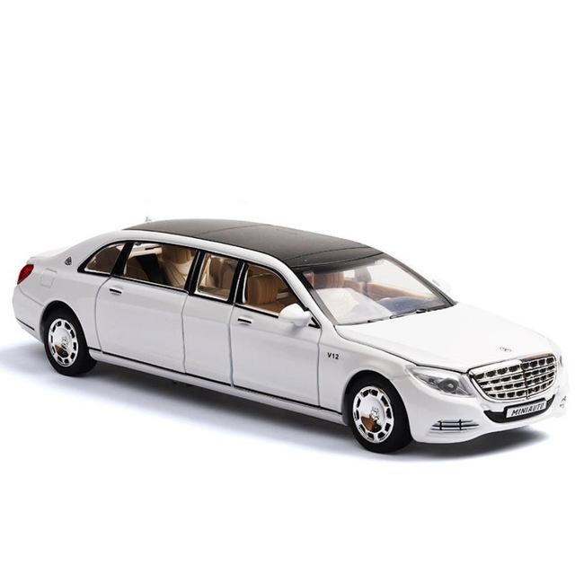 Voiture Miniature Mercedes S650 PullMan Blanc