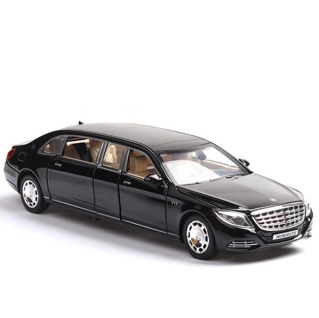 Voiture Miniature Mercedes S650 PullMan Bleu Foncé