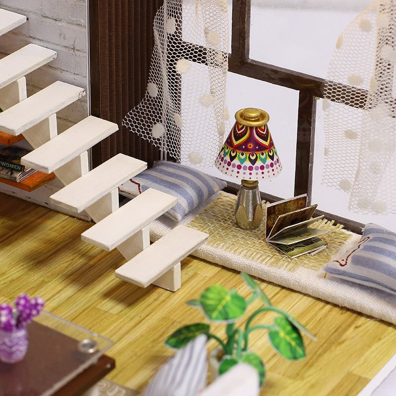 escalier miniature loft éclairé