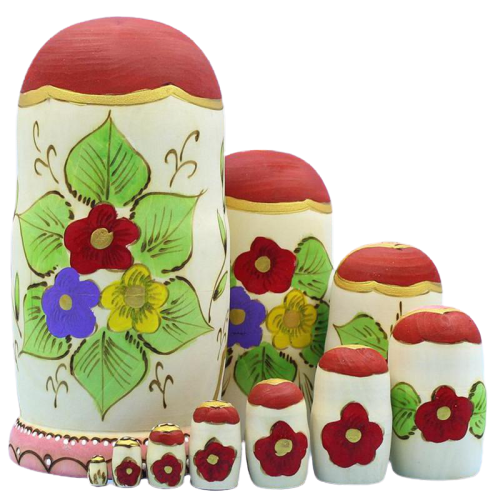 Poupée Russe Roses Éternelles