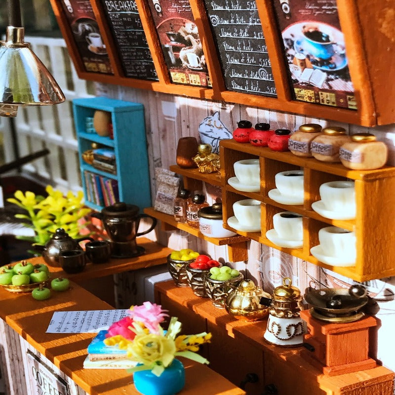 kit maison miniature coffee time
