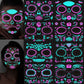 Tatouage Halloween pour Visage, 8 Feuilles Lumineux Halloween Tatouage Temporaires Autocollant, Tatouages de Crâne de Jour des Morts pour Maquillage de Fête D'Halloween Enfants Adultes