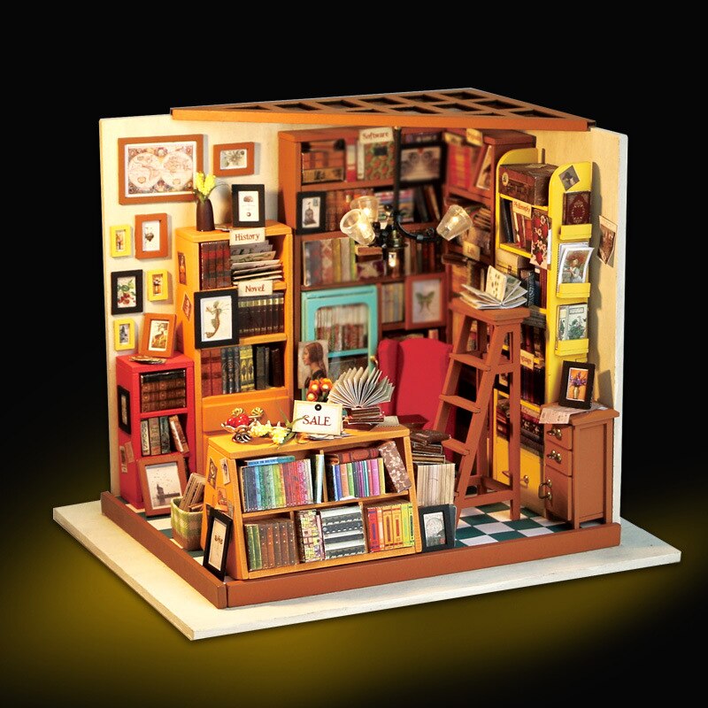 Maison Miniature Kit Bibliothèque