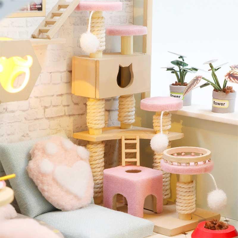 Maison Miniature Café Chat