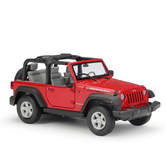 Voiture Miniature Jeep Wrangler rouge décapotable