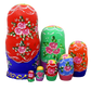 Poupée Russe Fleurs Colorées arrière