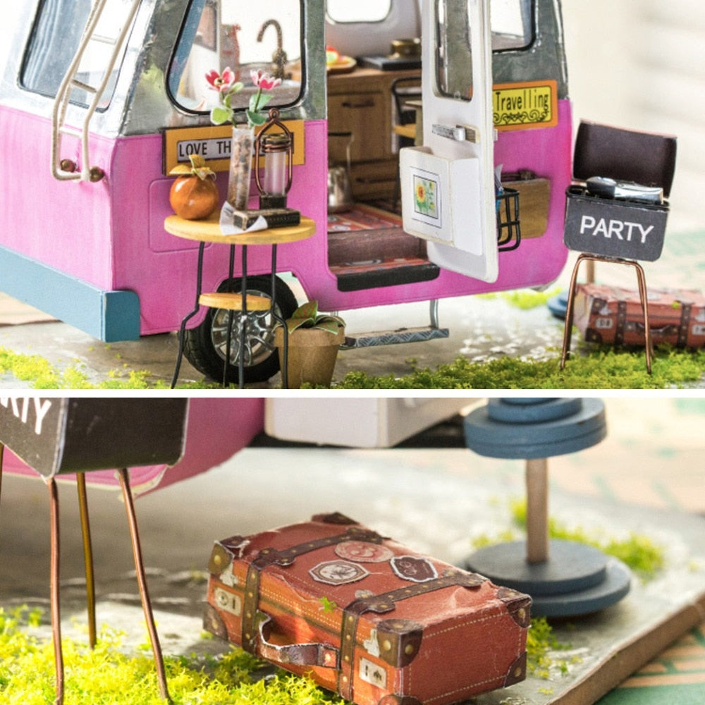 kit maison miniature caravane exotique